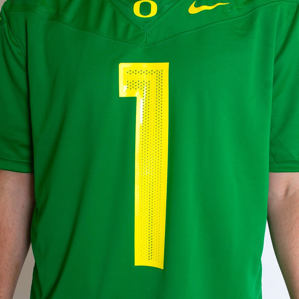 Men's Nike Apple Green Oregon Ducks Team Game Football Jersey