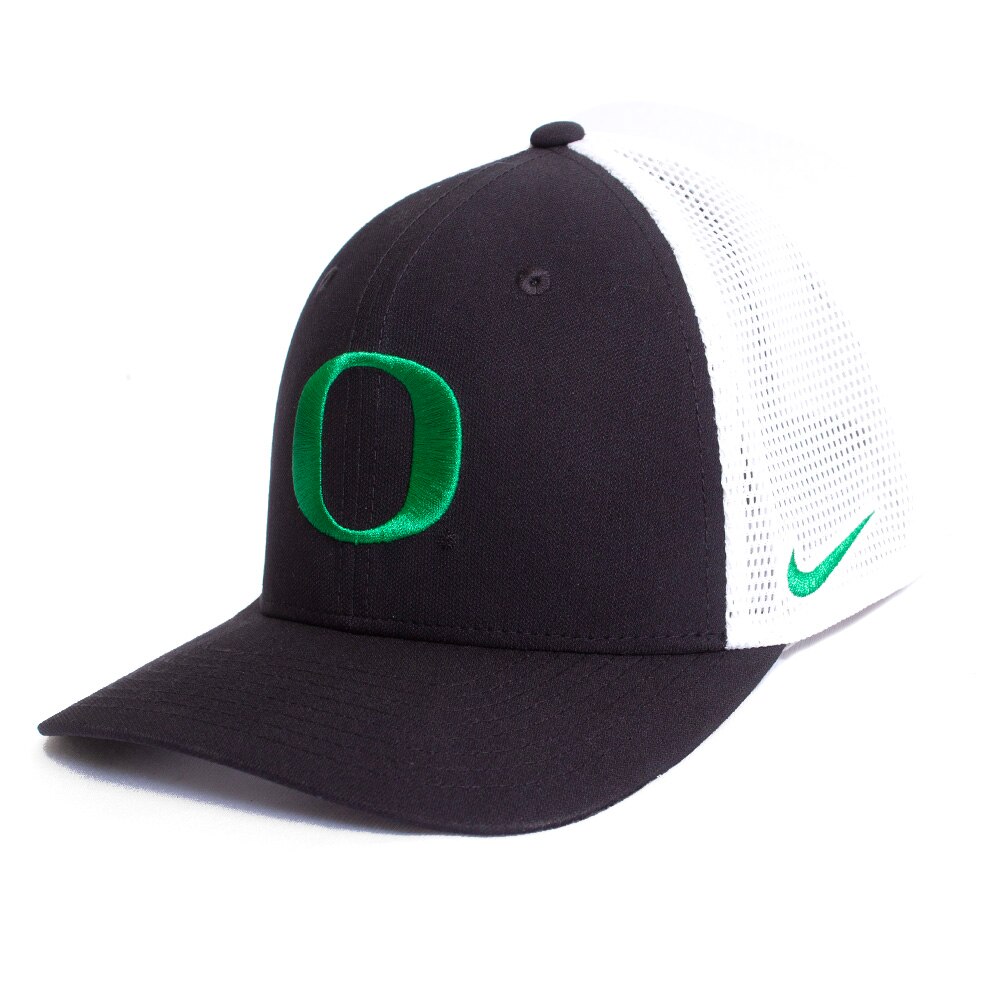 Black & White Mesh Nike Dri-FIT Rise Structured Futura Trucker Green O ...