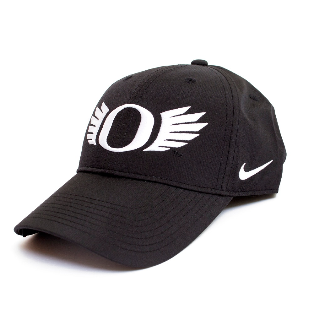 Black Nike Dri-FIT L91 with White O Wings Adjustable Hat