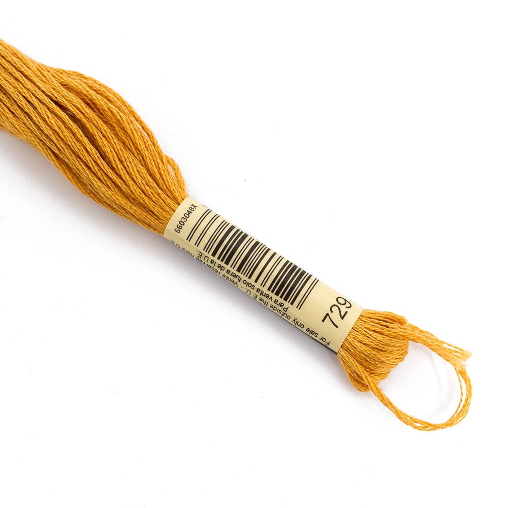 DMC 729: Medium Old Gold (6-strand cotton floss)