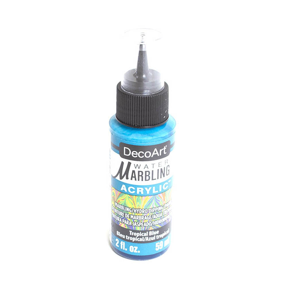 Decoart Water Marbling Acrylic Paint - Tropical, Set of 6, 2 oz