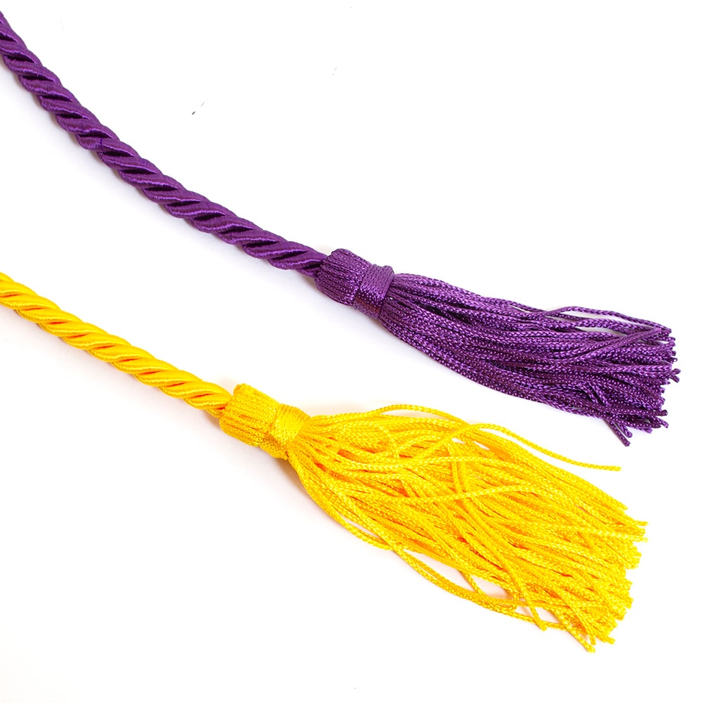 Gold, Purple and White Three Color Graduation Honor Cord