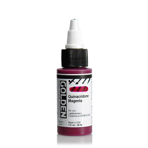 Golden Heavy Body Acrylic Paint, 2-Ounce, Quinacridone Magenta 