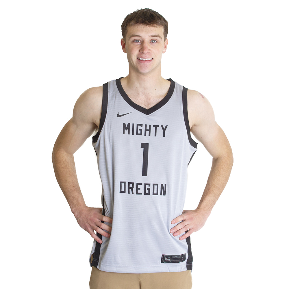 Nike Men's Oregon Ducks #1 Grey Limited Basketball Jersey, XXL, Gray