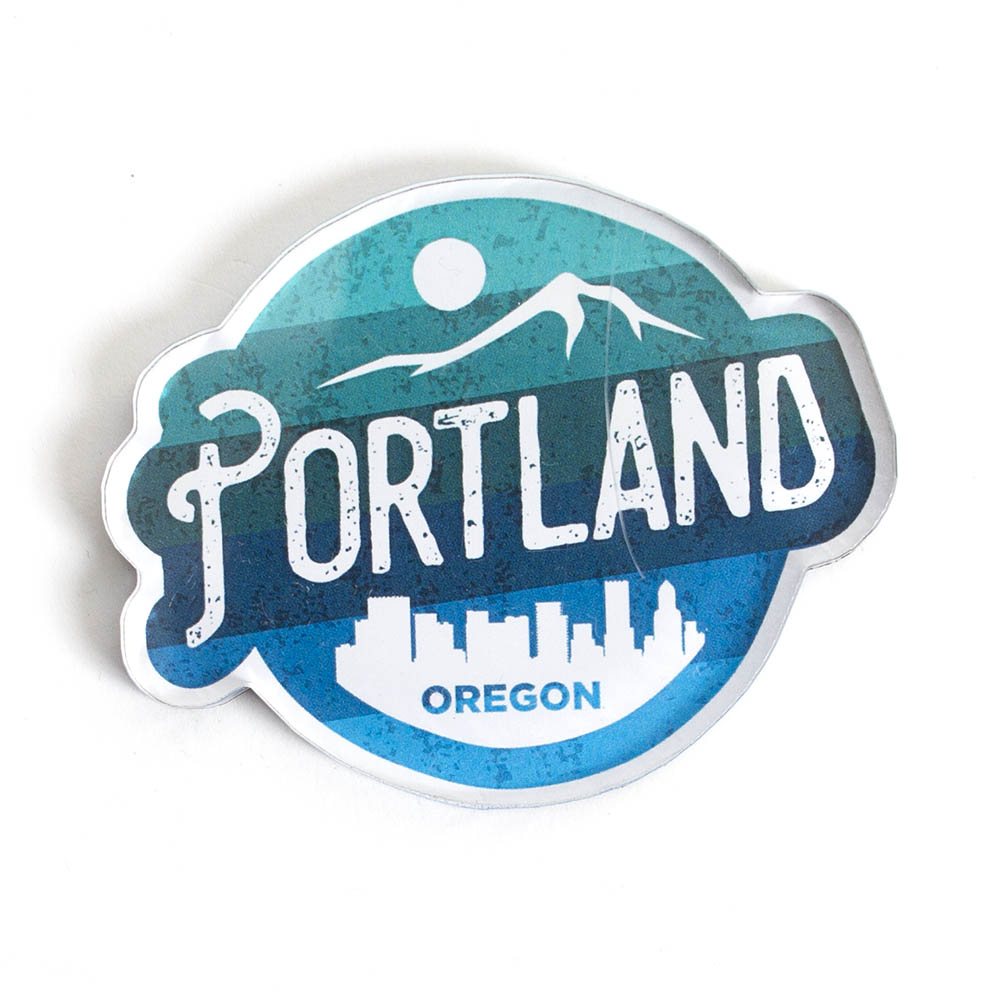 Morris Magnets Acrylic Magnet Portland Blue Stripes