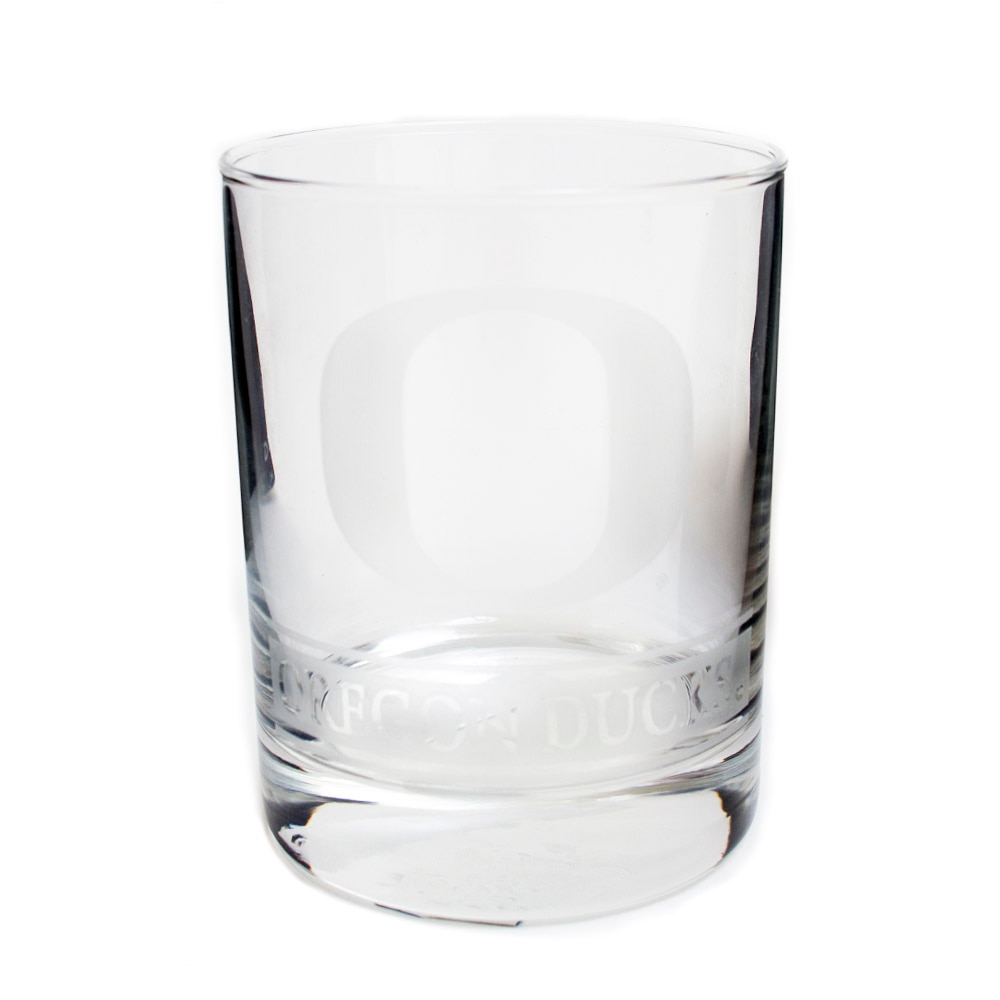 O Oregon Ducks Frosted Rocks Glass