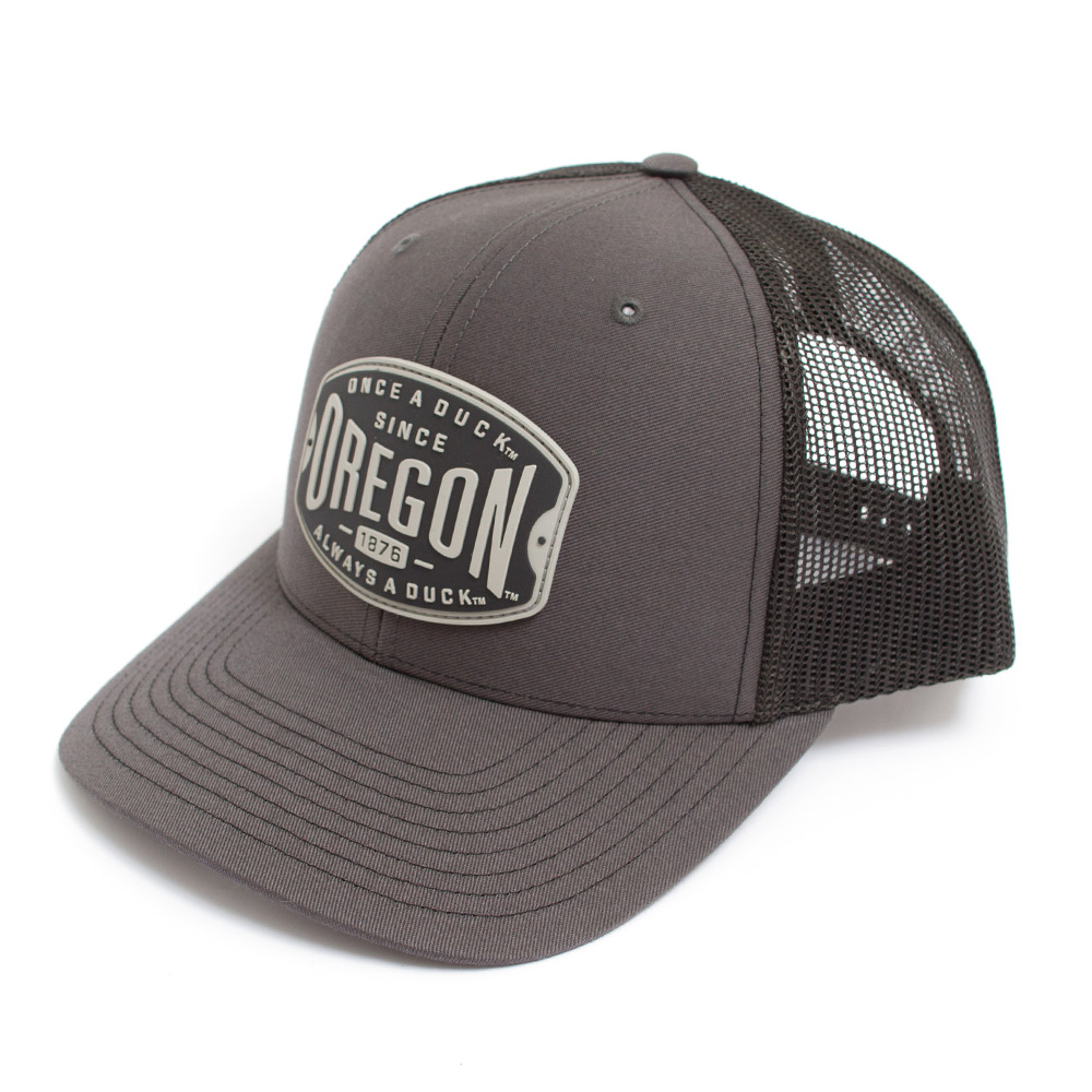 Trucker Black Mesh 17 Oregon PVC Patch Adjustable Hat